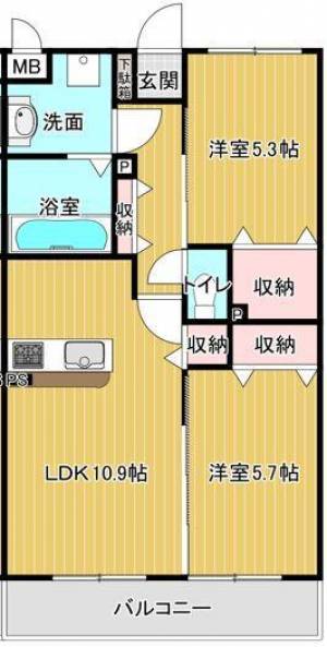 サニーレジデンス大町 302の間取り画像