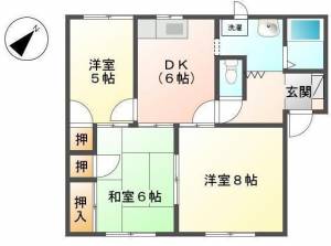 ハウスレインボーＡ 101の間取り画像