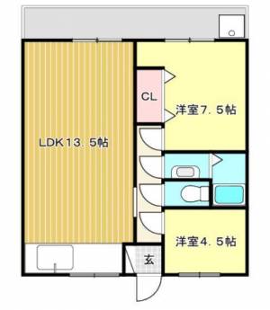 ＪＯＹおれんじ 1Cの間取り画像