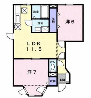 パステーク・古川　Ｃ棟 101の間取り画像