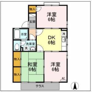 セゾン・ヴェール　Ｄ棟 101の間取り画像