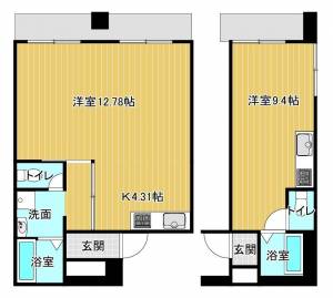 トライアングルビル 303の間取り画像