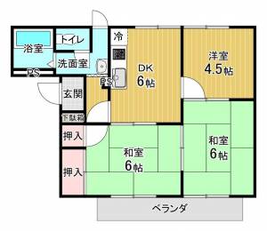 ベルメゾン松本B棟 202の間取り画像