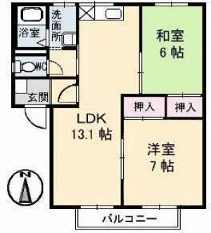 フレグランス横黒西 101の間取り画像