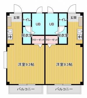 喜多川パークハイツ 102の間取り画像