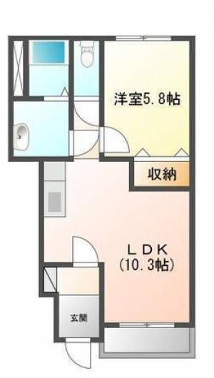 ミルキーハウス 102の間取り画像