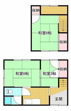 樋之口448-22 貸家 北西の間取り画像