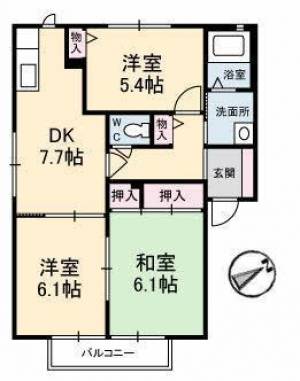 メゾンリブラ　Ａ棟 202の間取り画像