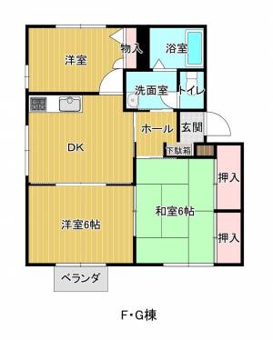 フレグランス岡寺 G216の間取り画像