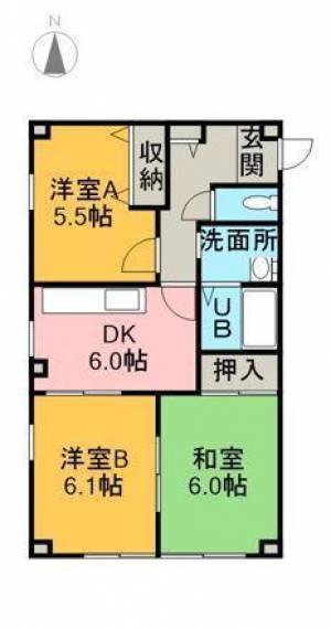 フォブール古川 106の間取り画像