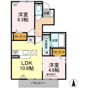 D-room樋之口 106の間取り画像