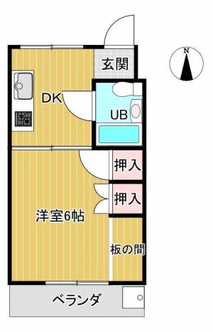 八千代ハイツ 203の間取り画像