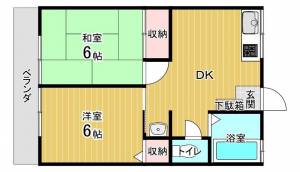 シティハイム明神木 201の間取り画像