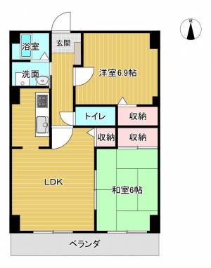 フィネス陣屋西 306の間取り画像