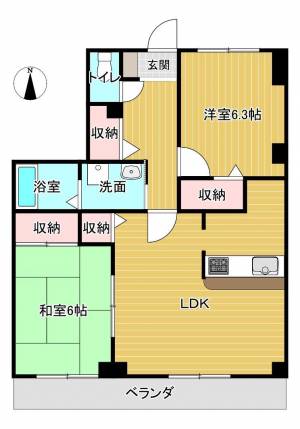 フィネス陣屋西 303の間取り画像