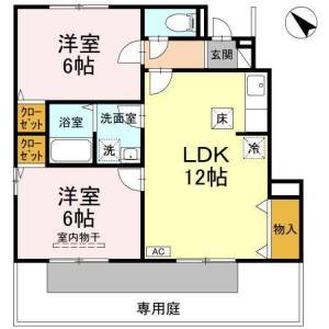 グランソレーユ　C棟 102の間取り画像