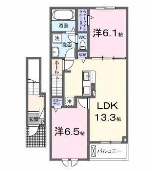 ルポンドシエル 202の間取り画像