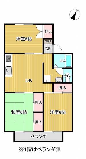 高橋ハイツ　A棟 201の間取り画像