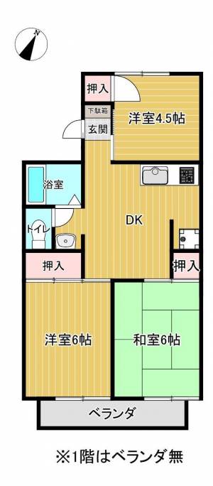 高橋ハイツ　C棟 102の間取り画像