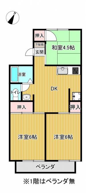 高橋ハイツ　C棟 202の間取り画像