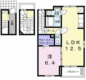 カーサ・フェリーチェ　R-Ⅰ 301の間取り画像