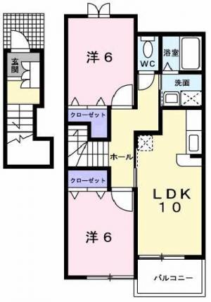 ベル　ミニヨン　Ｂ 202の間取り画像