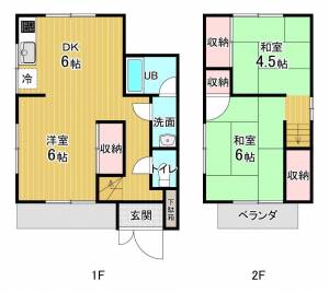 樋之口　中山住宅 Eの間取り画像