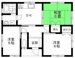 福武甲1265-2　貸家 Bの間取り画像