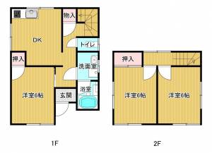 飯岡4065-1貸家 西棟の間取り画像