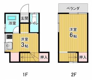 大町783-1貸家　北号 北の間取り画像