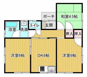 田中貸家 8の間取り画像