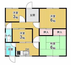 福武甲8　平岡貸家 2の間取り画像