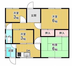 福武甲8　平岡貸家 3の間取り画像