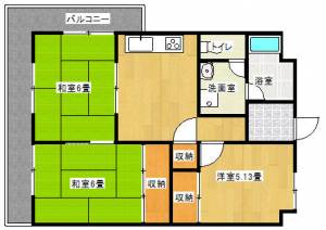 サンロイヤル欄振瑠 の間取り画像