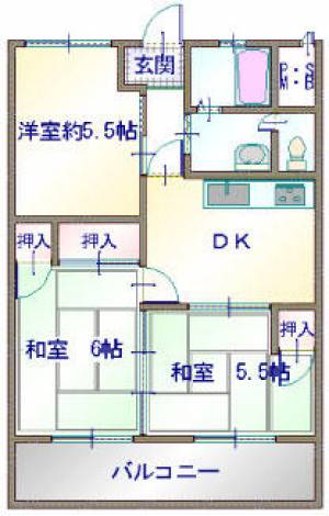 アーバンコート泉宮 503 の間取り画像