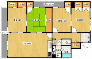 若水サンワハイツ 220号室 の間取り画像