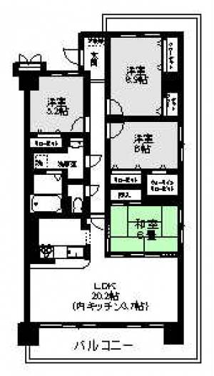 マリベール中須賀 の間取り画像