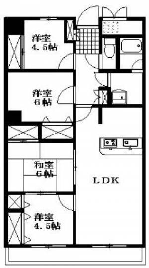 アーバンコート中須賀弐番館 1043 の間取り画像