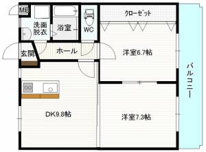 リアン田の上 の間取り画像