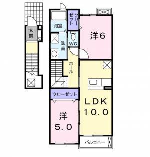 サンリットヴィラⅣ ２０２ の間取り画像