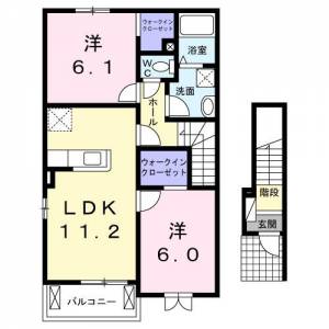 セリーヌ　Ｂ ２０１ の間取り画像