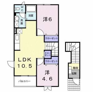 グレイスフル庄内　Ａ ２０１ の間取り画像