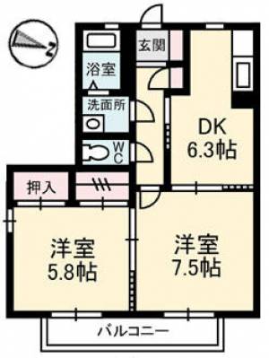 シャーメゾンＭｂ庄内 の間取り画像