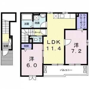 メゾン・ド・シェリ ２０６ の間取り画像