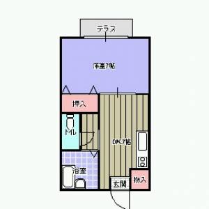 平形巴ハイツⅡ 203 の間取り画像