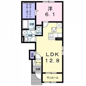 ソーレ　ⅥＡ １０２ の間取り画像