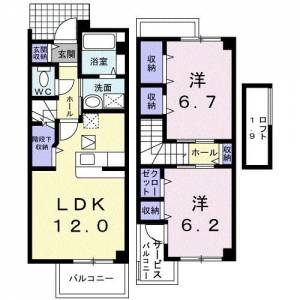 グレンデ・フレデリクス １０２ の間取り画像