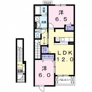 アルバ・田の上　Ａ ２０２ の間取り画像