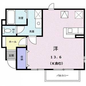 アルカンシェル庄内Ⅱ １０３ の間取り画像