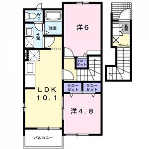 ソレイユＮⅡ　Ｂ ２０３ の間取り画像